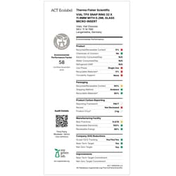 Fisherbrand Microvial de plástico de anillo a presión de 11 mm, microinserto de vidrio Transparente | Buy Online | Fisher Scientific
